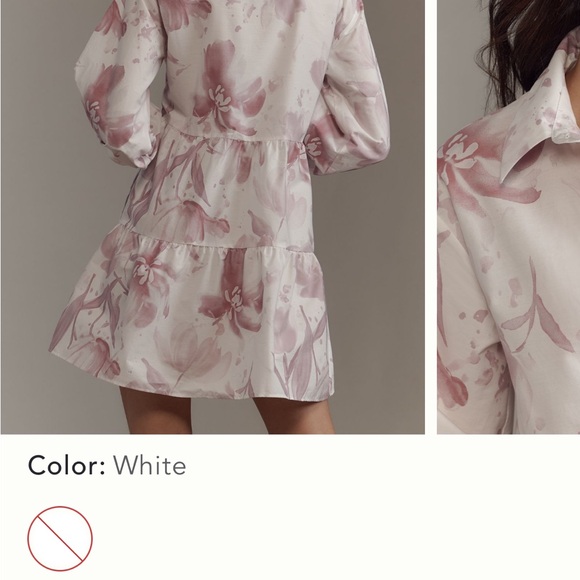 Loverly Grey x Anthropologie The Bettina Shirt Dress by Maeve Mini Edition NWT L - Picture 3 of 7